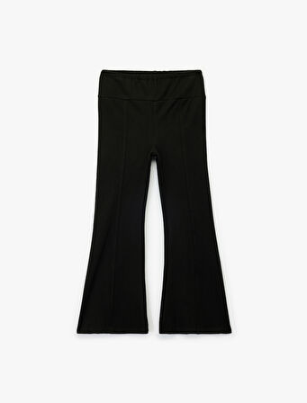 Beli Lastikli Basic İspanyol Paça Pantolon