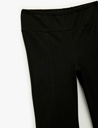 Beli Lastikli Basic İspanyol Paça Pantolon