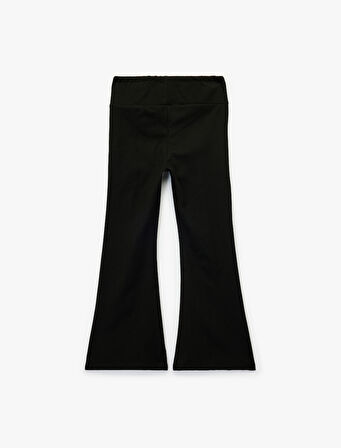 Beli Lastikli Basic İspanyol Paça Pantolon