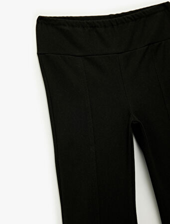 Beli Lastikli Basic İspanyol Paça Pantolon