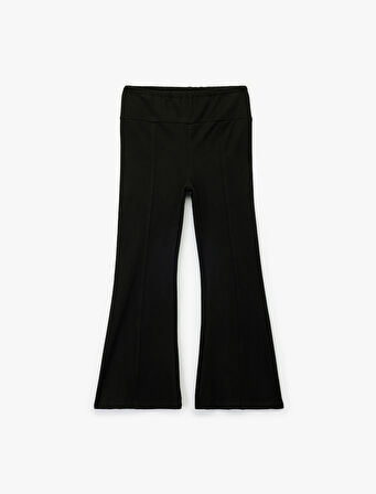 Beli Lastikli Basic İspanyol Paça Pantolon