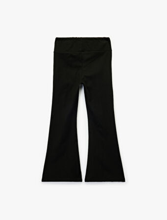 Beli Lastikli Basic İspanyol Paça Pantolon