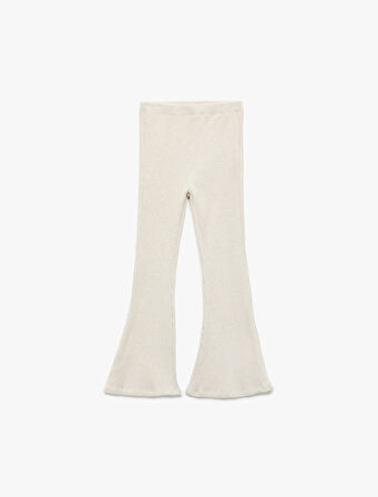 Viskon Karışımlı Kaşkorse Slim Fit İspanyol Paça Pantolon