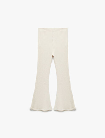 Viskon Karışımlı Kaşkorse Slim Fit İspanyol Paça Pantolon