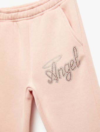 Şardonlu Taş Detaylı Baskılı Beli lastikli Jogger Eşofman Altı 