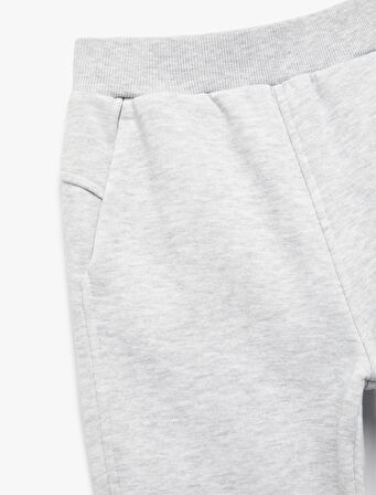 Beli Lastikli Cepli Basic Jogger Eşofman Altı