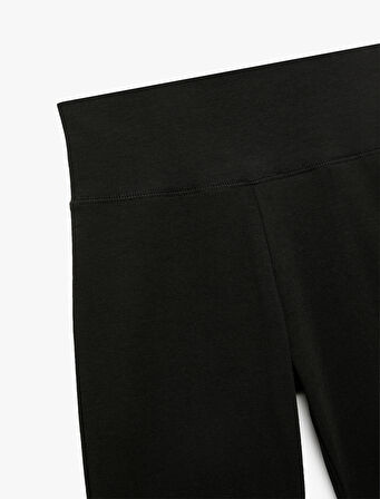 Pamuklu İspanyol Paça Slim Fit Basic Pantolon
