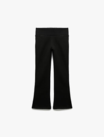 Beli Lastikli Şardonlu Basic İspanyol Paça Pantolon