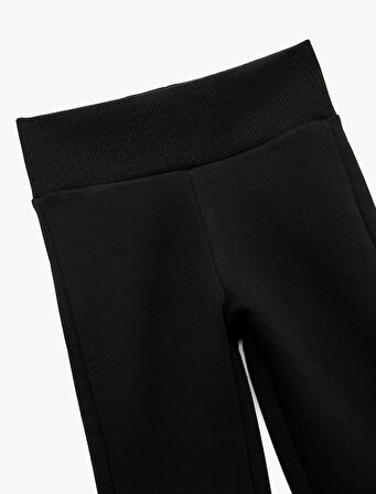 Beli Lastikli Şardonlu Basic İspanyol Paça Pantolon