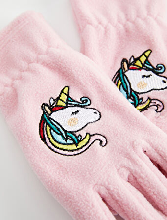 Unicorn İşleme Detaylı Polar Eldiven