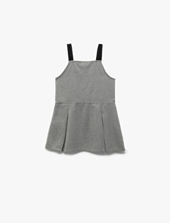 Kurdele Detaylı A Kesim Askılı Elbise