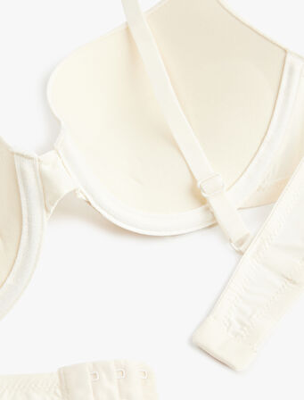 Rahat Kalıp Dolgulu Kaplı Balenli Push Up Sütyen