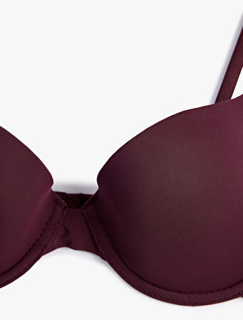 Rahat Kalıp Dolgulu Kaplı Balenli Push Up Sütyen