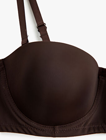 Rahat Kalıp Kaplı Dolgulu Balenli Push Up Sütyen