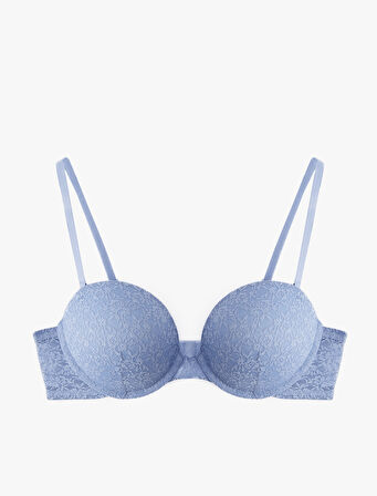 Çıkarılabilir Askılı Ekstra Dolgulu Maximizer Destekli Dantelli Sütyen