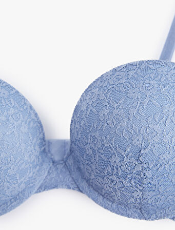 Çıkarılabilir Askılı Ekstra Dolgulu Maximizer Destekli Dantelli Sütyen