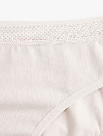 Pamuklu Rahat Kalıp Lastik Detaylı Külot