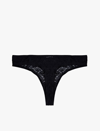 Rahat Kalıp Dantelli String Külot