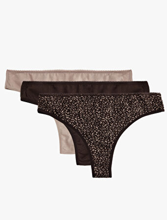 Rahat Kalıp Pamuklu 3'lü Brazilian Külot Seti