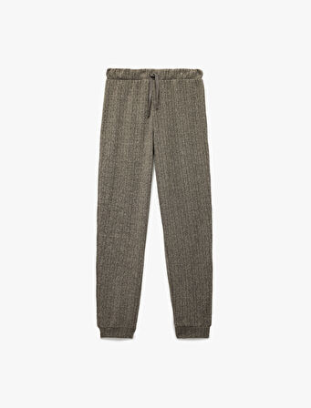 Beli Bağcıklı Rahat Kesim Lastikli Paça Pijama Altı