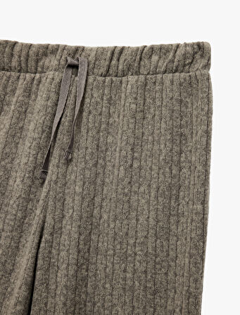 Beli Bağcıklı Rahat Kesim Lastikli Paça Pijama Altı