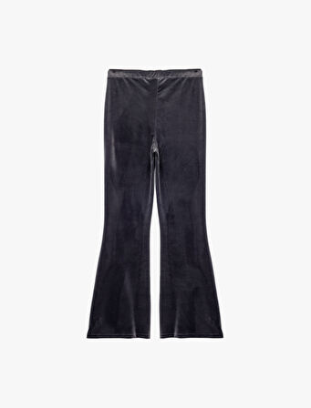 Beli Bağcıklı Rahat Kalıp Kadife Pijama Altı