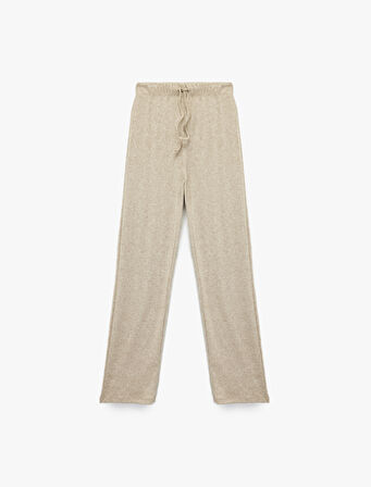 Rahat Kesim Viskon Karışımlı Beli Bağlamalı Pijama Altı