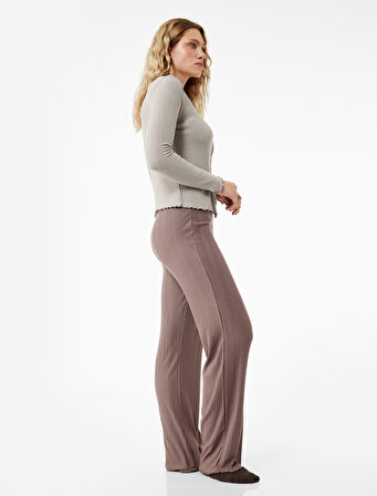 Rahat Kesim Beli Lastikli Modal Pijama Altı