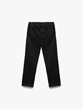 Pamuklu Relax Fit Denim Pantolon
