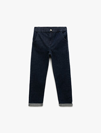 Pamuklu Relax Fit Denim Pantolon