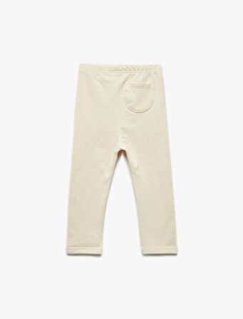 Pamuklu Beli Lastikli Şardonlu Basic Eşofman Altı