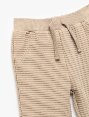 Pamuklu Beli Bağcıklı Basic Jogger Eşofman Altı