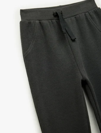 Pamuklu Şardonlu Beli Lastikli Basic Jogger Eşofman Altı
