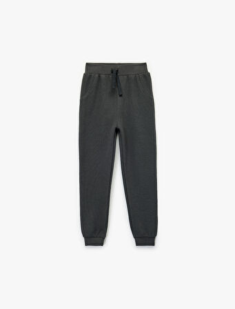 Pamuklu Şardonlu Beli Lastikli Basic Jogger Eşofman Altı