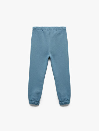 Beli Bağcıklı Pamuklu Basic Jogger Eşofman Altı