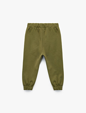 Pamuklu Beli Bağcıklı Cep Detaylı Basic Eşofman Altı