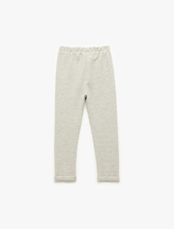 Pamuklu Dokulu Beli Bağlamalı Basic Eşofman Altı