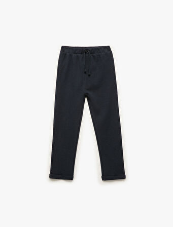 Pamuklu Dokulu Beli Bağlamalı Basic Eşofman Altı