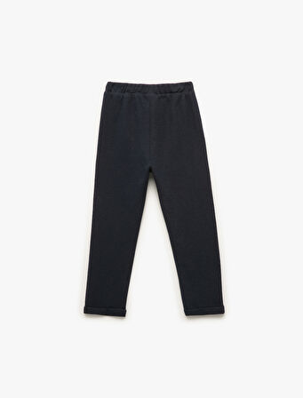 Pamuklu Dokulu Beli Bağlamalı Basic Eşofman Altı