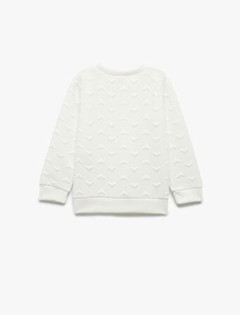 Kalpli Uzun Kollu Bisiklet Yaka Sweatshirt