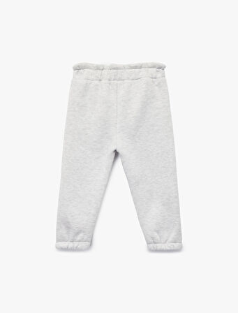 Nervürlü Cep Detaylı Beli Lastikli Jogger Eşofman Altı