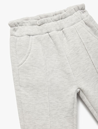 Nervürlü Cep Detaylı Beli Lastikli Jogger Eşofman Altı