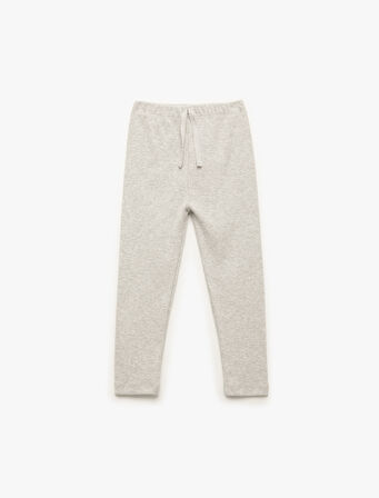 Pamuklu Kaşkorse Beli Lastikli Basic  Uzun Tayt