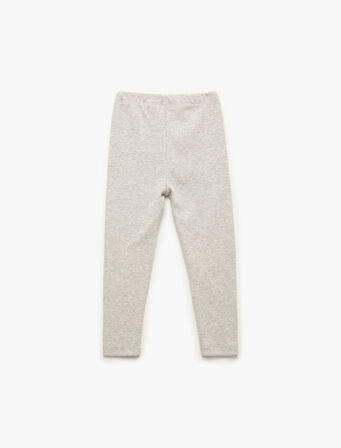 Pamuklu Kaşkorse Beli Lastikli Basic  Uzun Tayt