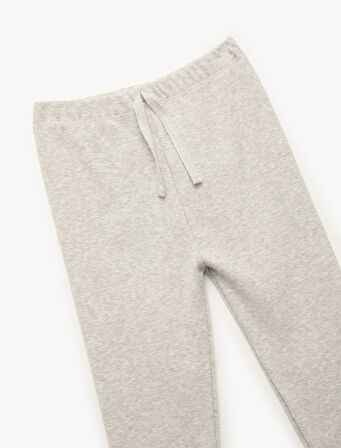 Pamuklu Kaşkorse Beli Lastikli Basic  Uzun Tayt