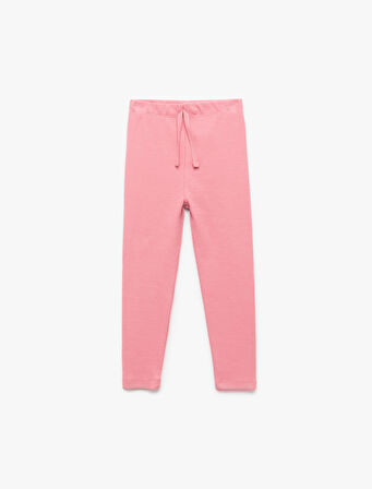 Pamuklu Kaşkorse Beli Lastikli Basic Uzun Tayt