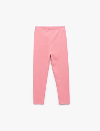 Pamuklu Kaşkorse Beli Lastikli Basic Uzun Tayt