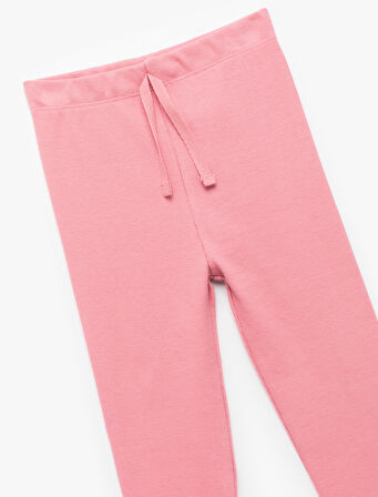 Pamuklu Kaşkorse Beli Lastikli Basic Uzun Tayt