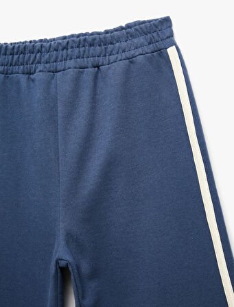 Pamuklu Beli Lastikli Geniş Paça Eşofman Altı 