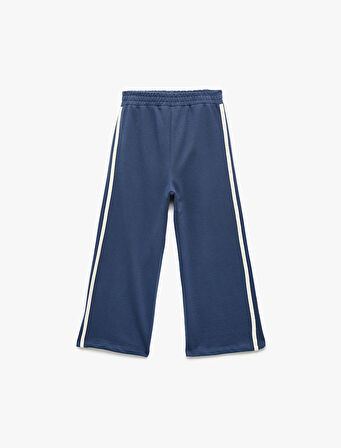 Pamuklu Beli Lastikli Geniş Paça Eşofman Altı 